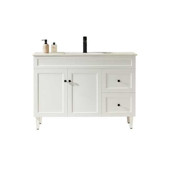 Harold Matt White PVC Free Standing Vanity