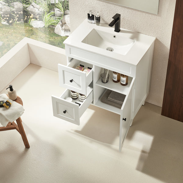 Harold Matt White PVC Free Standing Vanity