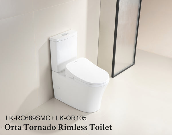 Orta Tornado Rimless Toilet Suite with Roccia Smart Toilet Seat