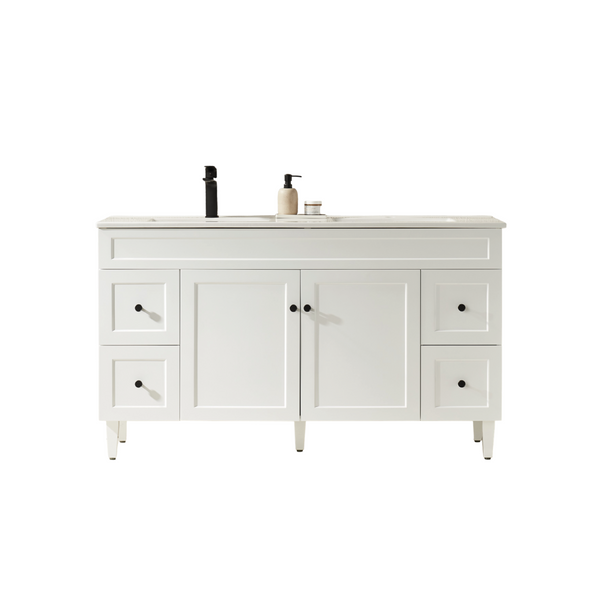 Harold Matt White PVC Free Standing Vanity