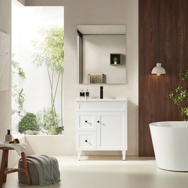 Harold Matt White PVC Free Standing Vanity