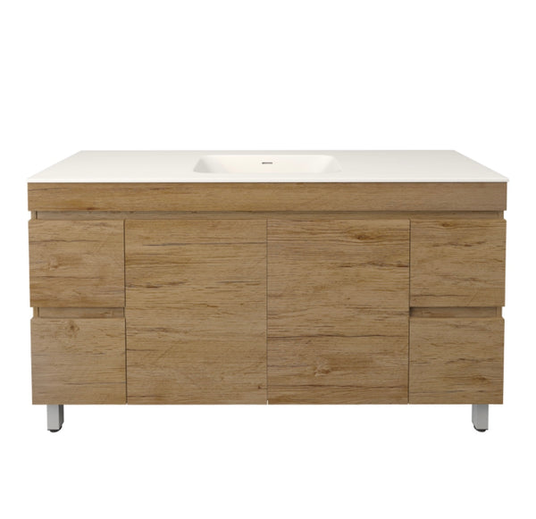 Prime Oak Wood Grain MDF Free Standing Vanity