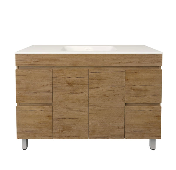 Prime Oak Wood Grain MDF Free Standing Vanity