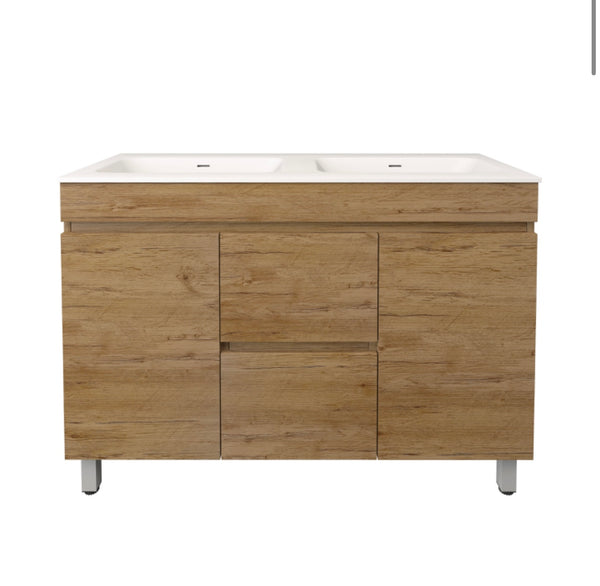 Prime Oak Wood Grain MDF Free Standing Vanity