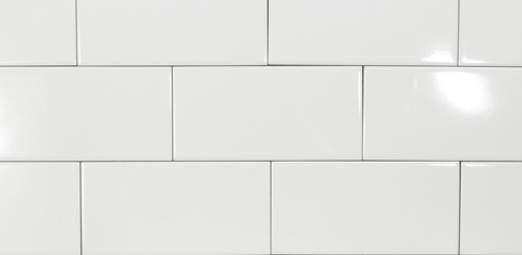 Gloss White Ceramic Subway Wall 100X200mm