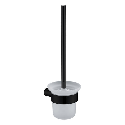 Round Toilet Brush Holder Matt Black