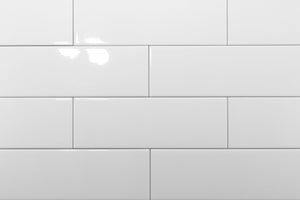 Gloss White Ceramic Subway Wall 100X300mm