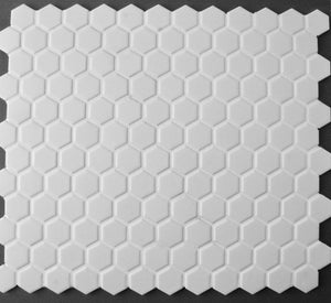 Matt White Hexagon Mosaic Tile 23mm