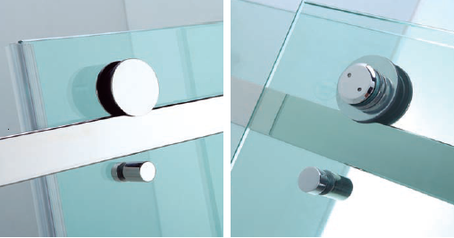 Wall to Wall Frameless Square Adjustable Sliding Door Shower Screen 1000-2000mm